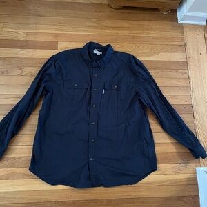 Carhartt Navy Workwear Shirt Jacket - Dark Blue